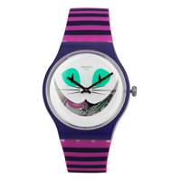 swatch 斯沃琪 原创炫彩系列 SUOW125 柴郡猫 女士石英腕表
