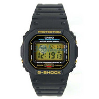 CASIO 卡西欧 G-SHOCK系列 DW-5600EG-9V 男士树脂电子表 头文字D周杰伦限量收藏版 48.9mm 黑色 黑色 树脂