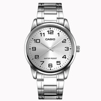 CASIO 卡西欧 MTP-V001D-7BUDF 男士简约商务石英表 防水 白盘