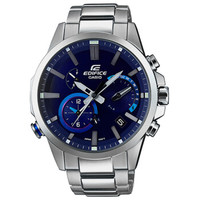 CASIO 卡西欧 EQB-700D-2A 男士太阳能夜光石英表 EDIFICE 双时区