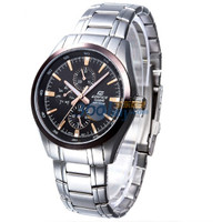 CASIO 卡西欧 EDIFICE系列 EF-338DB-1A 男士休闲石英表 成熟三眼
