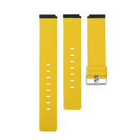 Bering 白令 带针扣简约防水硅胶表带 600 黄色（男：20mm）