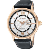 CITIZEN 西铁城 NH8323-01AB 男士自动机械手表 小牛皮表带