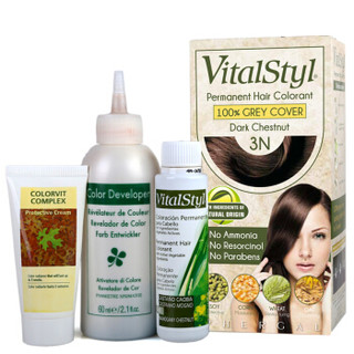  Vitalstyl/维彤 无氨植物 染发剂  棕黑色 155ml