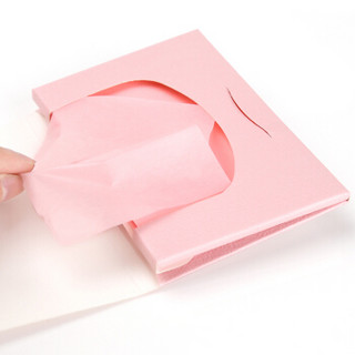 巴巴罗莎(BABAROSA)浪漫粉亚麻吸油纸 多种男女通用面部吸油纸控油竹炭便携吸油面纸 单包
