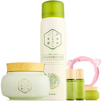  PEHCHAOLIN 百雀羚 三生花控油套装（净肤泥膜200g+喷雾300ml+中样3件套+束发带*1）