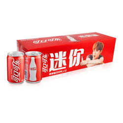 Coca Cola 可口可乐 汽水 迷你装 200ml*12罐*2件+粗粮王 醇香花生饮料 250ml*16瓶/箱