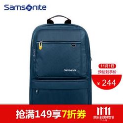 Samsonite/新秀丽36B双肩包男女休闲电脑包防泼水大容量商务背包 41*海军蓝