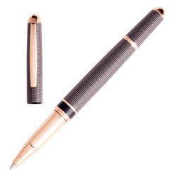 HUGO BOSS 结构系列烟灰格子纹宝珠笔 HSW