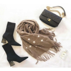 YPL 意大利限定 星空羊驼绒围巾 200cm*70cm