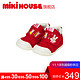 MIKIHOUSE男女童学步鞋二段小兔子指挥家刺绣牛仔款11-9302-976 红色 13CM