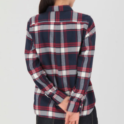 MUJI 无印良品 27AC723 女士棉法兰绒格子衬衫