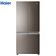 海尔（Haier）BCD-501WDGR 501升十字门冰箱 一级能效 变频彩晶 干湿分储 三挡变温区 家用多门电冰箱
