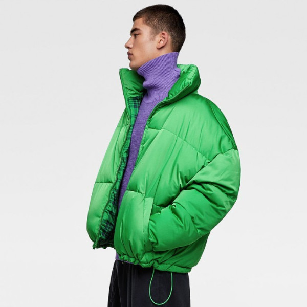 商品zara 05320303513 男士宽松短款棉服