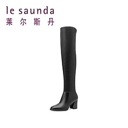 le saunda 莱尔斯丹 9T70404 过膝皮靴瘦瘦靴粗高跟长靴