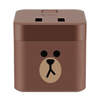 BULL 公牛 GNV-UU212B 布朗熊小魔方USB插座 1.5米 *2件