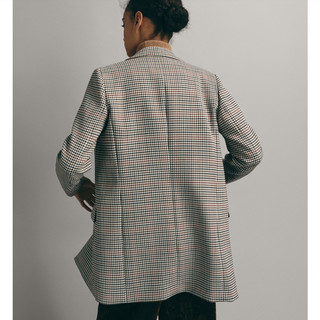 Massimo Dutti 女装 06440909606 西装外套式羊毛格子大衣 