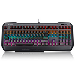 雷柏（Rapoo） V700PRO 混彩背光游戏机械键盘 游戏键盘 背光键盘 黑色 黑轴