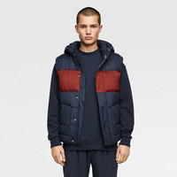 ZARA  06985303405 撞色连帽棉服马甲背心款外套