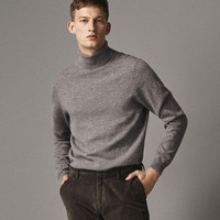 Massimo Dutti  00942309812 男士限量版羊毛/山羊绒高领针织衫