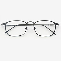 历史低价：HAN J81867A 纯钛光学眼镜架+依视路 钻晶A4系列 1.56非球面镜片