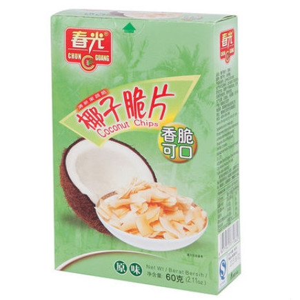 不买则亏：CHUNGUANG 春光 椰子脆片 60g*5盒 *2件