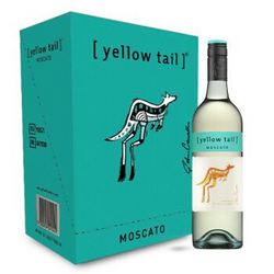 Yellow Tail 黄尾袋鼠 幕斯卡白葡萄酒  750ml*6瓶 *2件