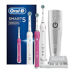 两只装Oral-B Smart 5 电动牙刷充电式Braun
