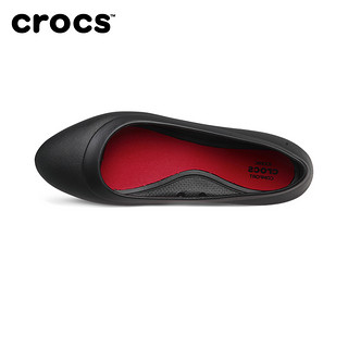 crocs 卡骆驰 女士户外夏季休闲低帮套脚平底鞋浅口凉鞋 黑色 35