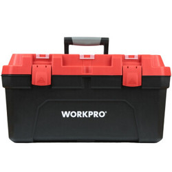 万克宝（WORKPRO）W02020104M 加强型家用塑料工具箱 大号多功能收纳箱维修工具盒22.5英寸