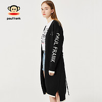 PAUL FRANK 大嘴猴 PFASW173639W 女士长款开衫毛衣 黑色 S