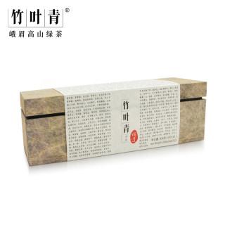 竹叶青峨眉高山绿茶论道金箔花纹礼盒208g