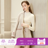 3COLOUR 三彩 D844009D00 女士中长羊毛呢大衣 红色 S