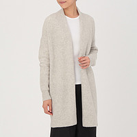 無印良品  無印良品 MUJI W7AA004 女士牦牛绒混毛绒长开衫
