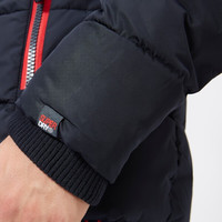 Superdry 极度干燥 男士连帽棉服外套 Navy/Bright Red