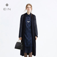 EIN 言 EK2004741 女士宽松长款针织衫 墨蓝 M