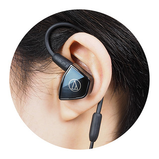 audio-technica 铁三角 ATH-LS400is 入耳式挂耳式有线耳机 蓝色 3.5mm