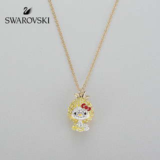 SWAROVSKI 施华洛世奇 甜美凤梨装扮项链短款锁骨链女 (38cm、镀金色)