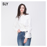 SLY 030BSM30-0580 女士修身短款衬衫 本白色 S