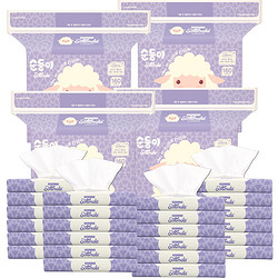 顺顺儿韩国进口干湿两用巾婴儿专用棉柔巾6包组合