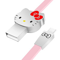 Hello Kitty 凯蒂猫 数据线 (Type-C、 1m、粉色)