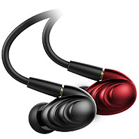 FiiO 飞傲 F9 入耳式挂耳式圈铁有线耳机 黑红色 3.5mm