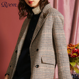 Roem 罗燕 RCJW84T81C 女士淑女长款大衣 浅粉色 S