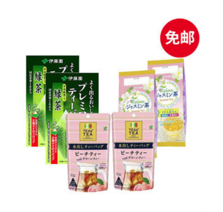 伊藤园 白桃味红茶 15p*2盒+抹茶味 20p*2盒+茉莉花茶 30p*2盒