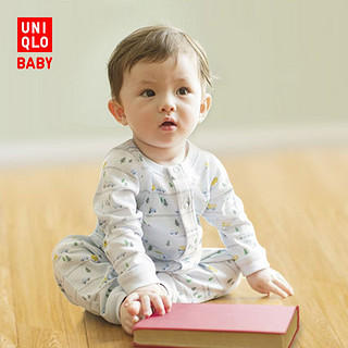 UNIQLO 优衣库 409376 婴儿罗纹长袖连体装