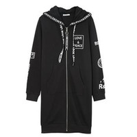 Meters bonwe 美特斯邦威旗 224690 女士长款连帽卫衣
