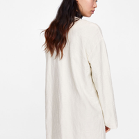 ZARA 01198632712 女士纽扣装饰提花大衣