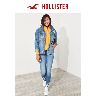 HOLLISTER 232106-1 女士男友风半拉链T恤 黄色 S