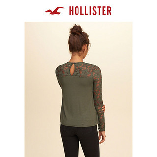 HOLLISTER 133652 女士蕾丝长袖上衣 紫色 XS