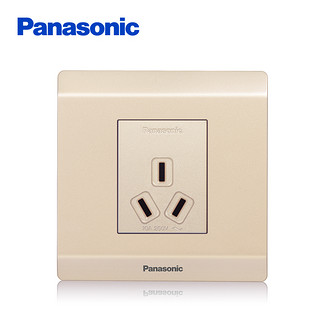 Panasonic 松下 86型 10A安三孔插座面板 香槟金